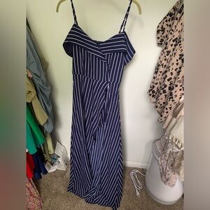 Windsor romper with attached maxi skirt